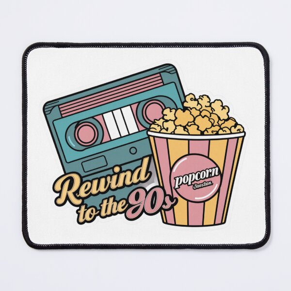 Item preview, Rewind to the 90s VHS and Popcorn designed and sold by InkBlvd.