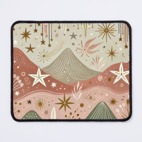 Item preview, Seamless Boho Falling Stars & Mountains | Whimsical Nature-Inspired Pattern designed and sold by DEEPDesignsART.