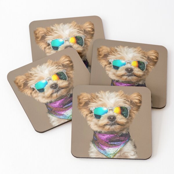 Item preview, Cute dog wearing glasses and scarf designed and sold by KanyaluckArtist.