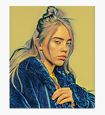 Billie Eilish Painting (Yellow) Photographic Print