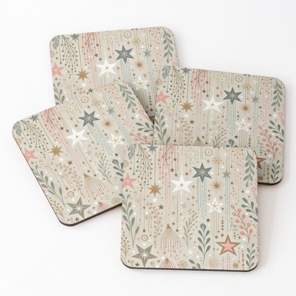 Item preview, Seamless Boho Raining Stars Pattern | Celestial Elegance in Soft Pastels designed and sold by DEEPDesignsART.