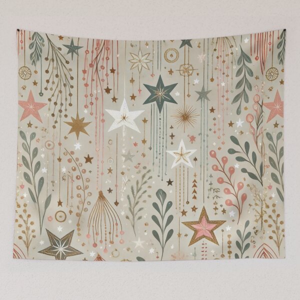 Item preview, Seamless Boho Raining Stars Pattern | Celestial Elegance in Soft Pastels designed and sold by DEEPDesignsART.