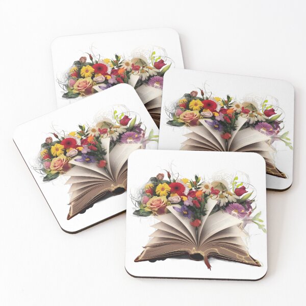 Item preview, Enchanting Open Book with Flowers A Perfect Blend of Nature and Knowledge designed and sold by bukajart.