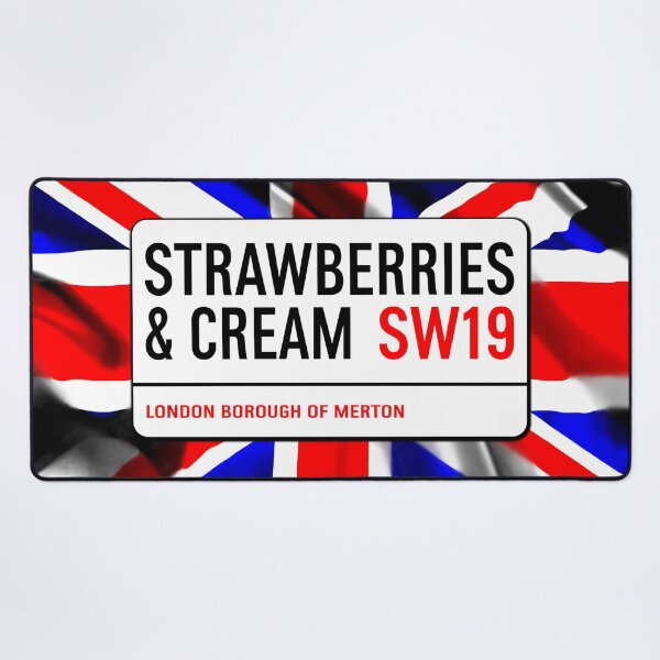 Item preview, Classic London Strawberries And Cream Road Sign V1b designed and sold by RetrospectUK.
