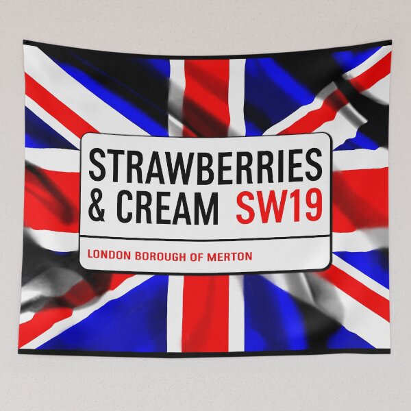 Item preview, Classic London Strawberries And Cream Road Sign V1b designed and sold by RetrospectUK.