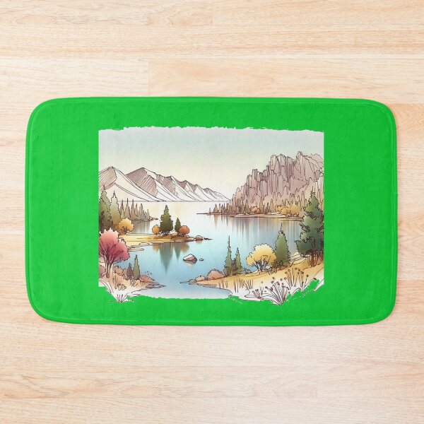 Item preview, Tranquil Alakol Lake: A 3D Sketch of Kazakhstan’s Hidden Gem,  designed and sold by PaintMeWorld.