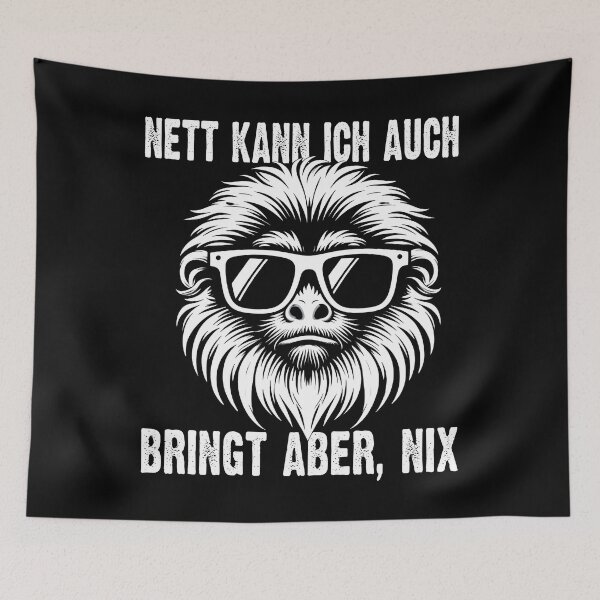 Item preview, Nett Kann Ich Auch Bringt Aber , Nix  - Cooles Tamarin - Lustiges Zitat  designed and sold by Smix Pixels.