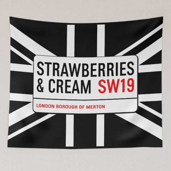Item preview, Classic London Strawberries And Cream Road Sign V1c designed and sold by RetrospectUK.