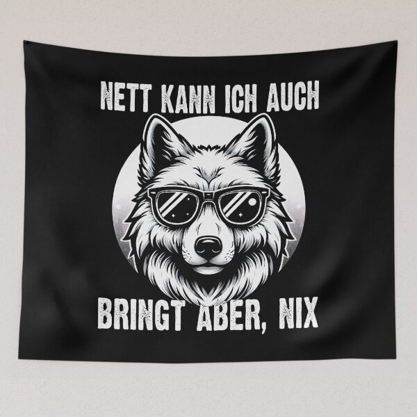 Item preview, Nett Kann Ich Auch Bringt Aber , Nix  - Cooles Fuchs Mit Mond - Lustiges Zitat  designed and sold by Smix Pixels.