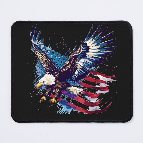 Item preview, Swooping Bald Eagle with Distressed American Flag designed and sold by AmericaFreedom.