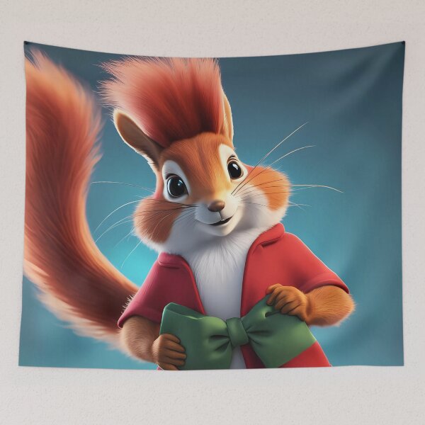Item preview, Female Red Squirrel as Santas helper designed and sold by Colin Bentham.