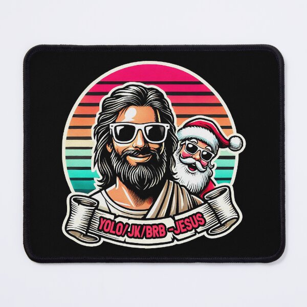 Item preview, YOLO JK BRB Jesus Christ Santa Claus designed and sold by plushism.