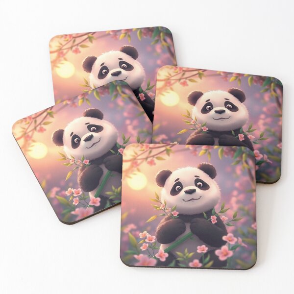 Item preview, Panda and flowers designed and sold by Neranchara.