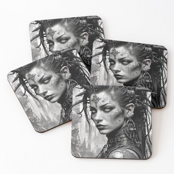 Item preview, Cyberpunk Black & White concept - Sci Fi Art concept designed and sold by Delerat7.