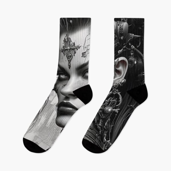 Item preview, Cyberpunk Black & White concept - Sci Fi Art concept designed and sold by Delerat7.