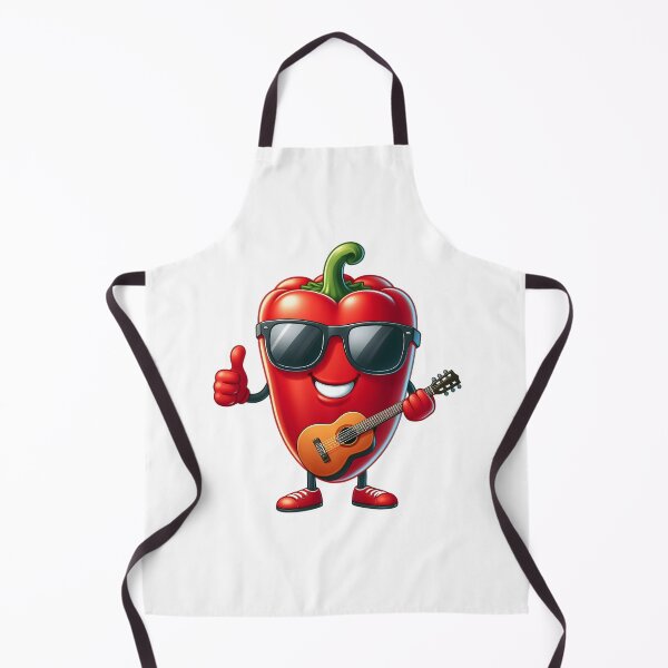 Item preview, Cool Rockstar Red Pepper Playing Guitar designed and sold by Delamoon.
