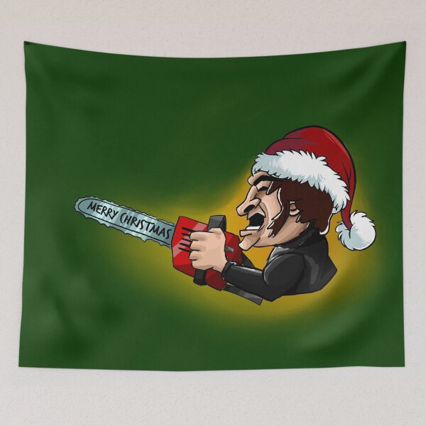 Item preview, Javier Milei Christmas Chainsaw Art - Festive Anti-Corruption Statement designed and sold by MechanicalART.