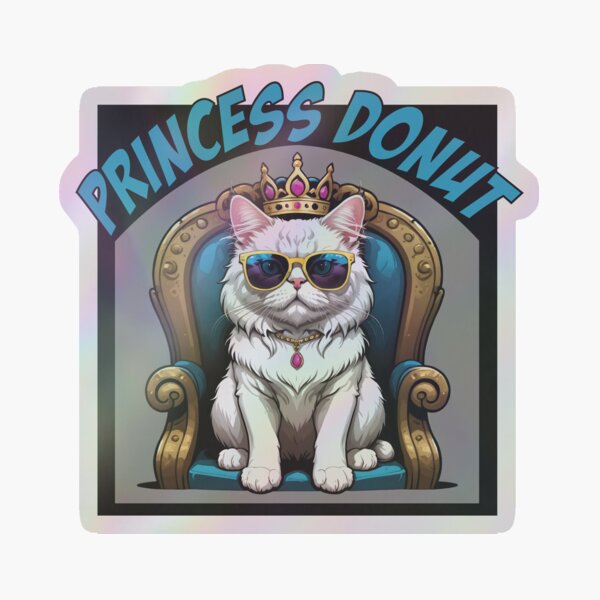 Item preview, persian cat, cat, princess, donut, princess donut, kitty, sci-fi  designed and sold by SavageLegion.