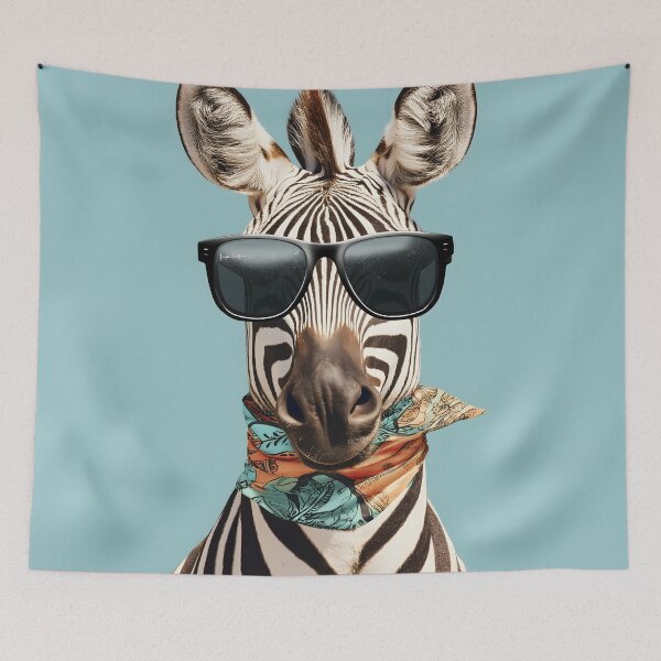 Item preview, Vintage  zebra wearing glasses designed and sold by KanyaluckArtist.