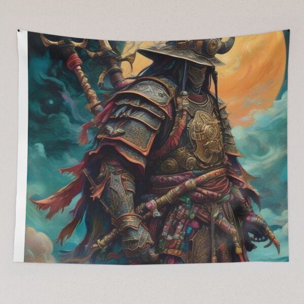 Item preview, Samurai Moon - Sci Fi Dark Fantasy Art concept designed and sold by Delerat7.