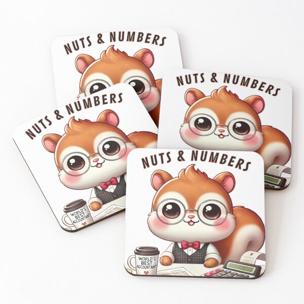 Item preview, Kawaii Accountant Squirrel - Nuts & Numbers designed and sold by Guesso.