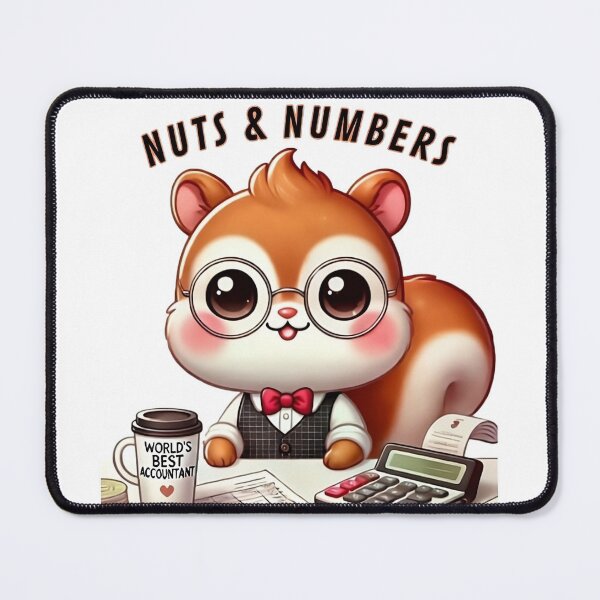 Item preview, Kawaii Accountant Squirrel - Nuts & Numbers designed and sold by Guesso.