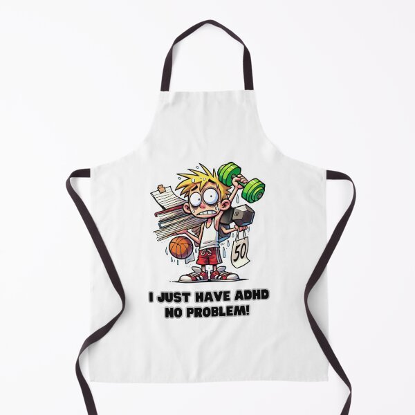 Item preview, Funny ADHD Cartoon Design - Overwhelmed But Awesome! Attention Deficit Hyperactivity Disorder designed and sold by Psycho-Crazy.