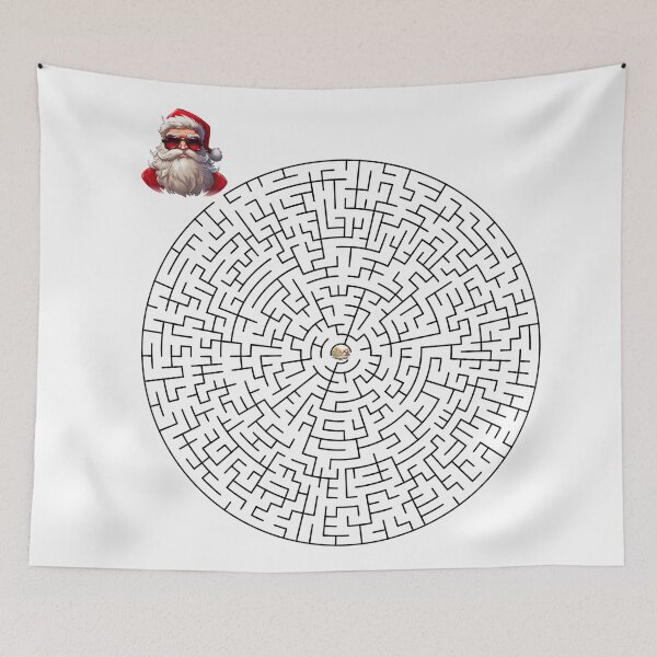 Item preview, Christmas Maze - Santa Claus & Sleigh (Cool Edition) designed and sold by nature. electrified..