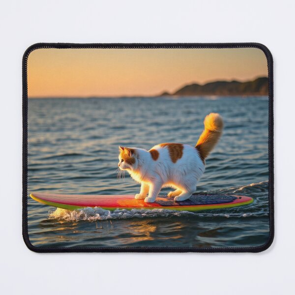 Item preview, Cat on a surfboard designed and sold by GingaDesigns.