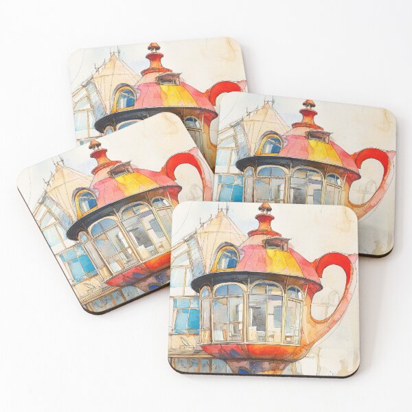 Item preview, Enchanting Teapot House - Whimsical Architectural Watercolor designed and sold by FlyingDreamsArt.