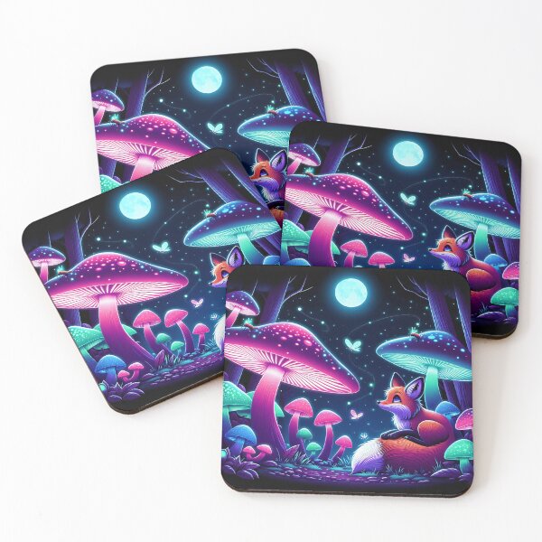 Item preview, Uv reactive Neon Fox Forest Adventure designed and sold by Taans-Creation.