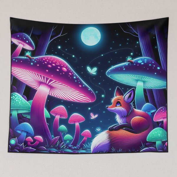 Item preview, Uv reactive Neon Fox Forest Adventure designed and sold by Taans-Creation.