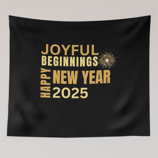 Item preview, Joyful Beginnings Happy New Year 2025  designed and sold by LavenderBliss.