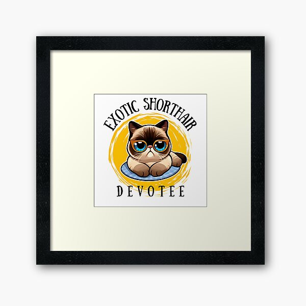 Item preview, Cute Exotic Shorthair Cat Devotee designed and sold by Marichkaart.