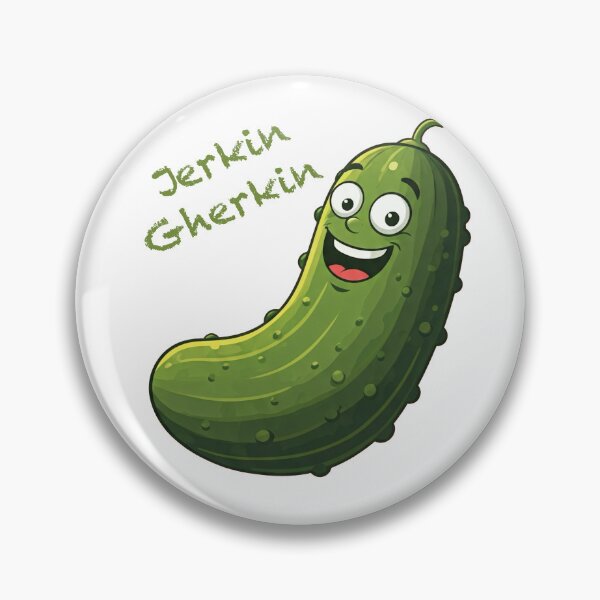 Aperçu de l'œuvre Cornichon avec un visage souriant créée et vendue par GingaDesigns.