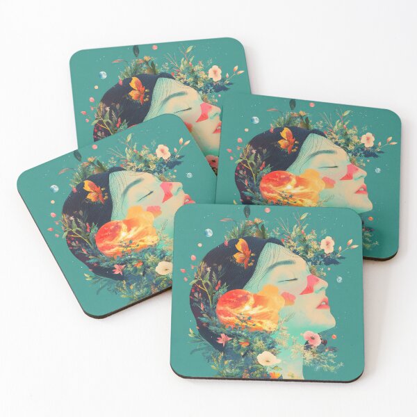 Item preview, cartoon woman with flowers art  designed and sold by EgonZ9.