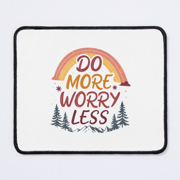 Item preview, Do More, Worry Less - Minimalist Motivational Design designed and sold by Colorful-Garden.