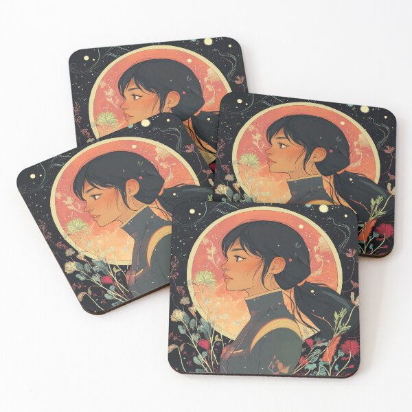 Item preview, cartoon girl with flowers designed and sold by EgonZ9.