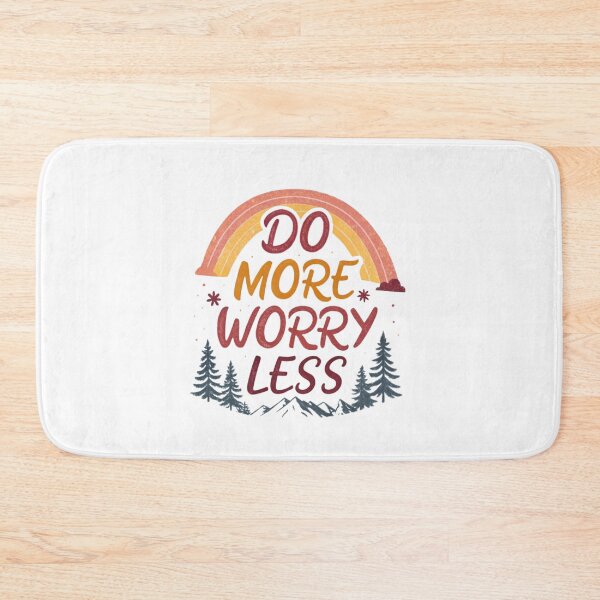 Item preview, Do More, Worry Less - Minimalist Motivational Design designed and sold by Colorful-Garden.