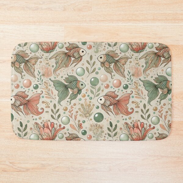 Item preview, Seamless Boho Fish & Bubbles Pattern | Elegant Aquatic Design in Soft Pastels designed and sold by DEEPDesignsART.