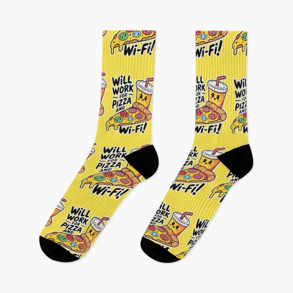 Item preview, I would work for pizza and wifi designed and sold by Regacu.