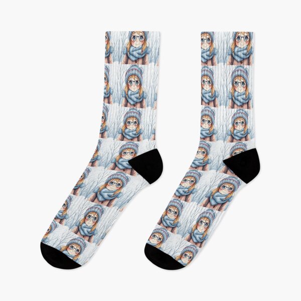 Item preview, Winter Festivities, cute anime girl, winter blues, holidays gifts designed and sold by Artheaven77.