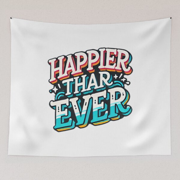 Item preview, happier than ever design sticker  designed and sold by NCNGDESIGN.