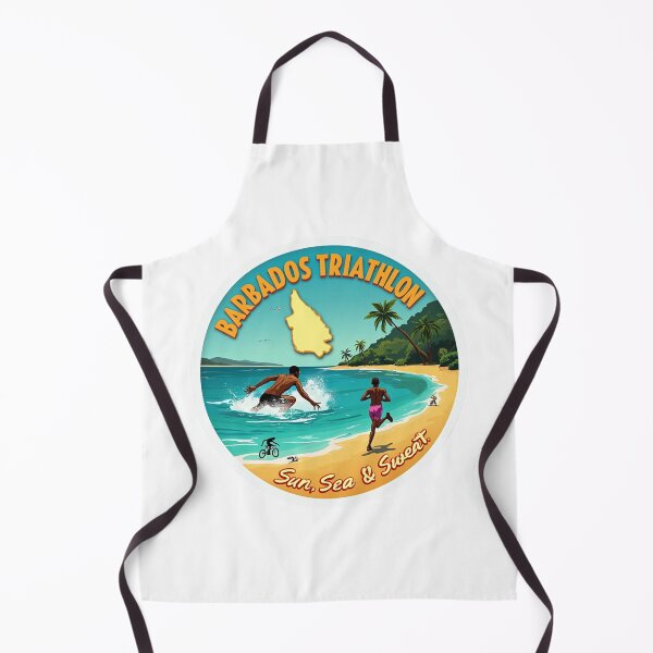Item preview, Barbados Triathlon Illustration – Swim, Bike, Run designed and sold by Triathlongram.