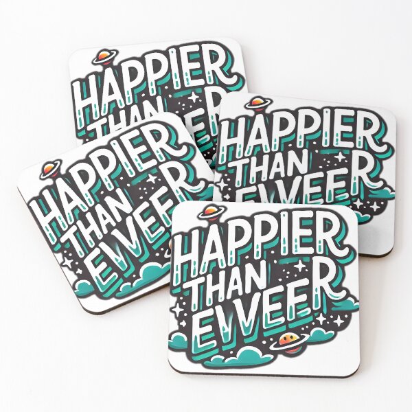 Item preview, happier than ever design sticker  designed and sold by NCNGDESIGN.