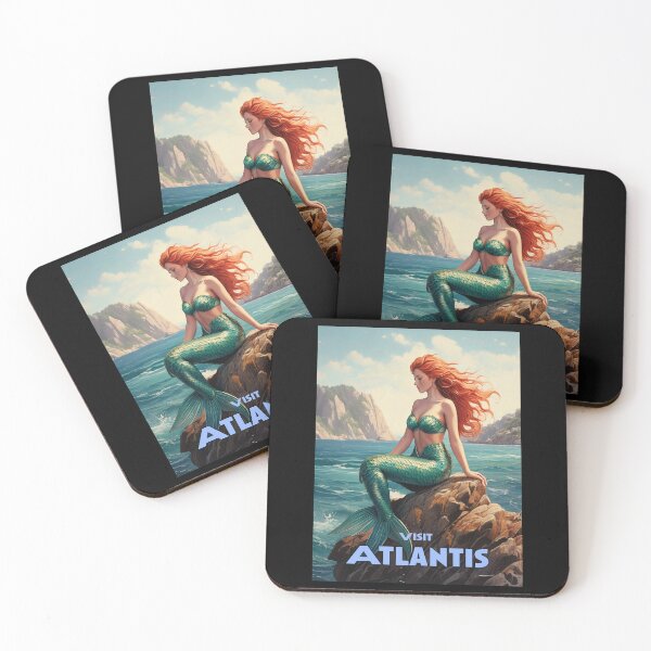 Item preview, Mermaid Retro style travel poster designed and sold by Boxing Kangaroo Retail Company.