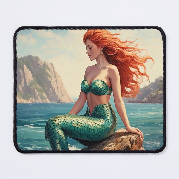 Item preview, Mermaid Retro style travel poster designed and sold by Boxing Kangaroo Retail Company.