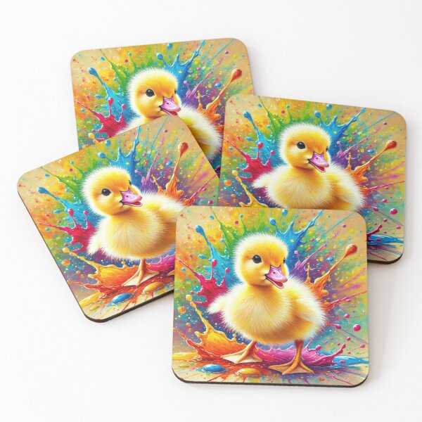 Item preview, Playful Duckling in Colorful Splash designed and sold by Sadia  Jannat.