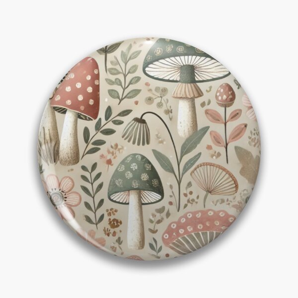 Item preview, "Seamless Boho Mushrooms & Flowers | Whimsical Nature-Inspired Pattern" designed and sold by DEEPDesignsART.