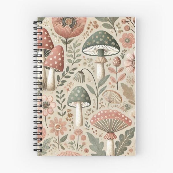 Item preview, "Seamless Boho Mushrooms & Flowers | Whimsical Nature-Inspired Pattern" designed and sold by DEEPDesignsART.